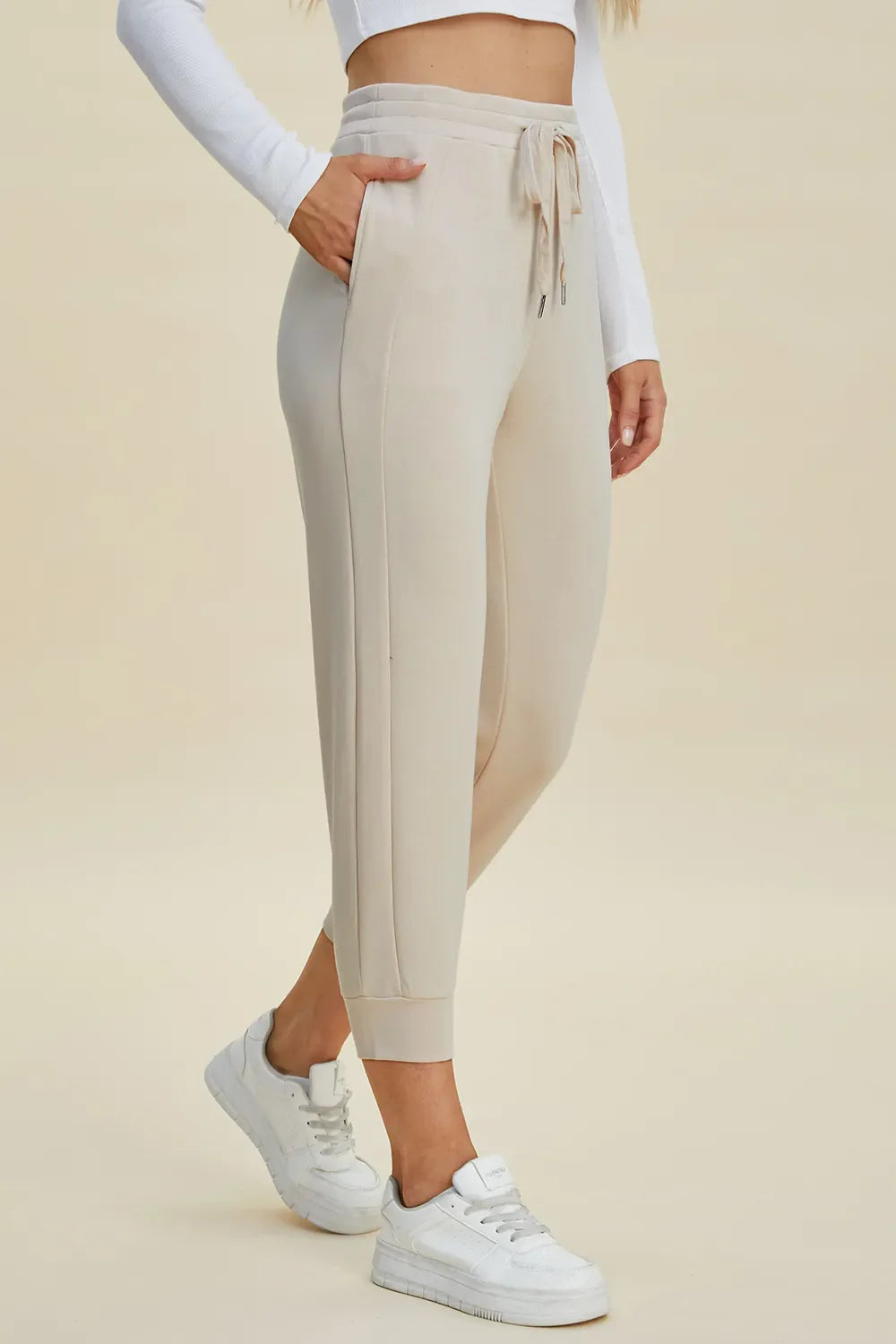 Comfy Air Scuba Drawstring High Waist Joggers