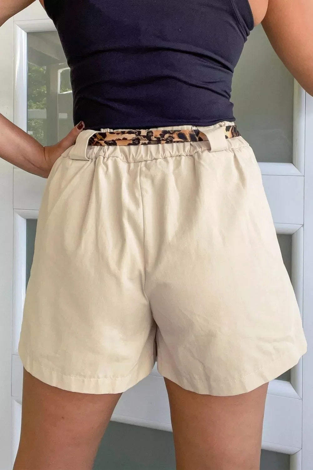 Tailored Pleated Shorts High Waisted
