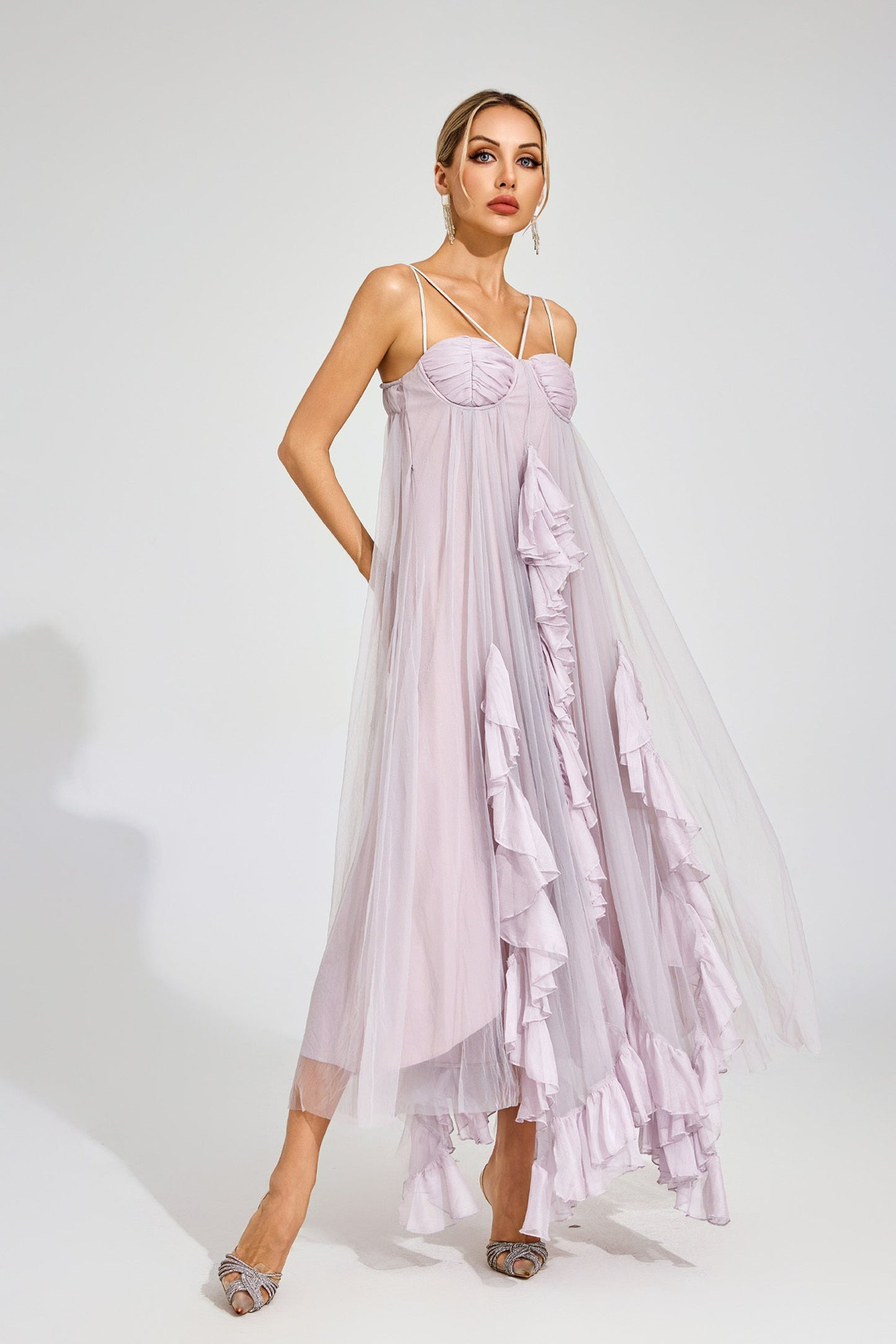 Dream Ruffle Tulle Maxi Dress