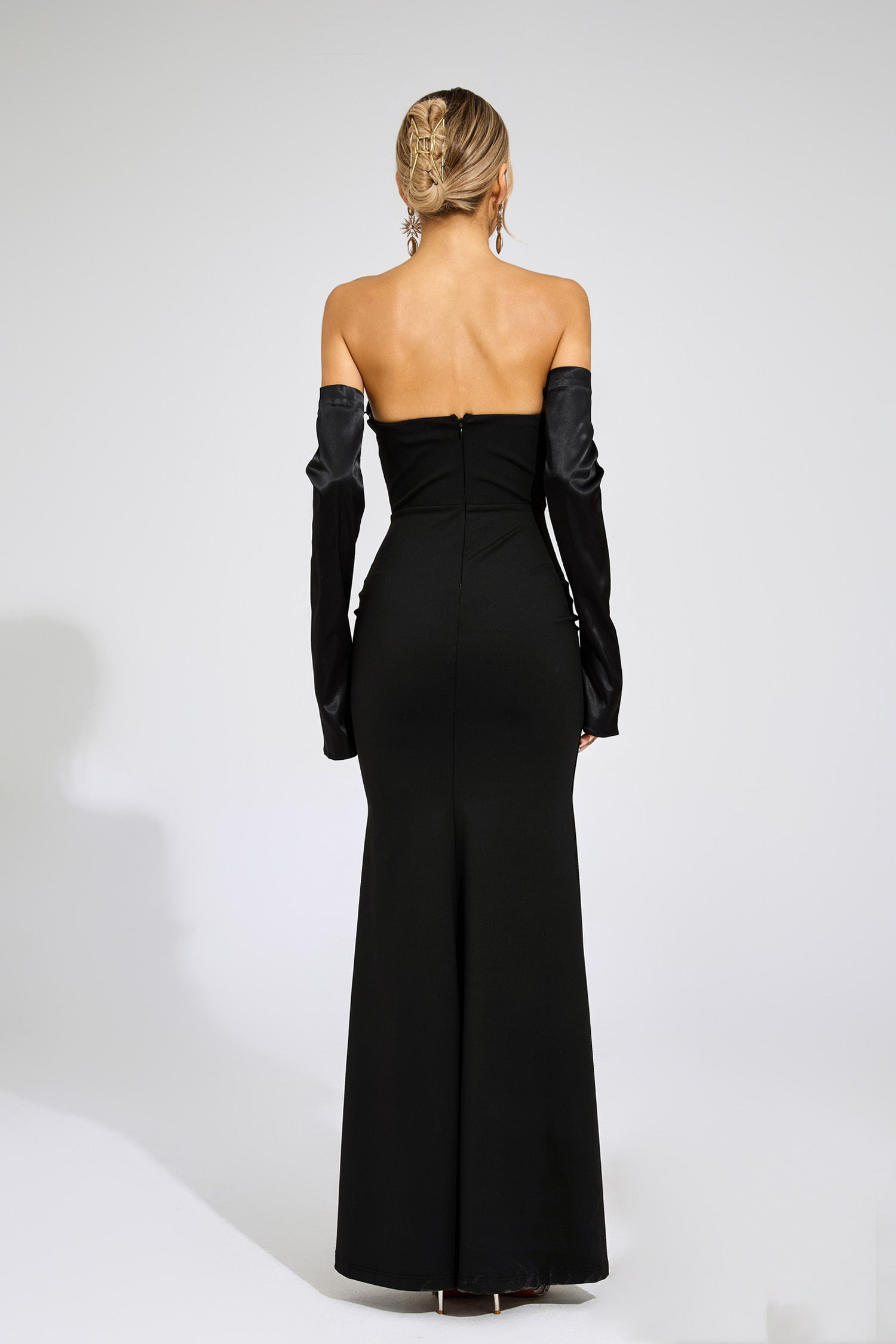 Vivienne Off Shoulder Satin Gown