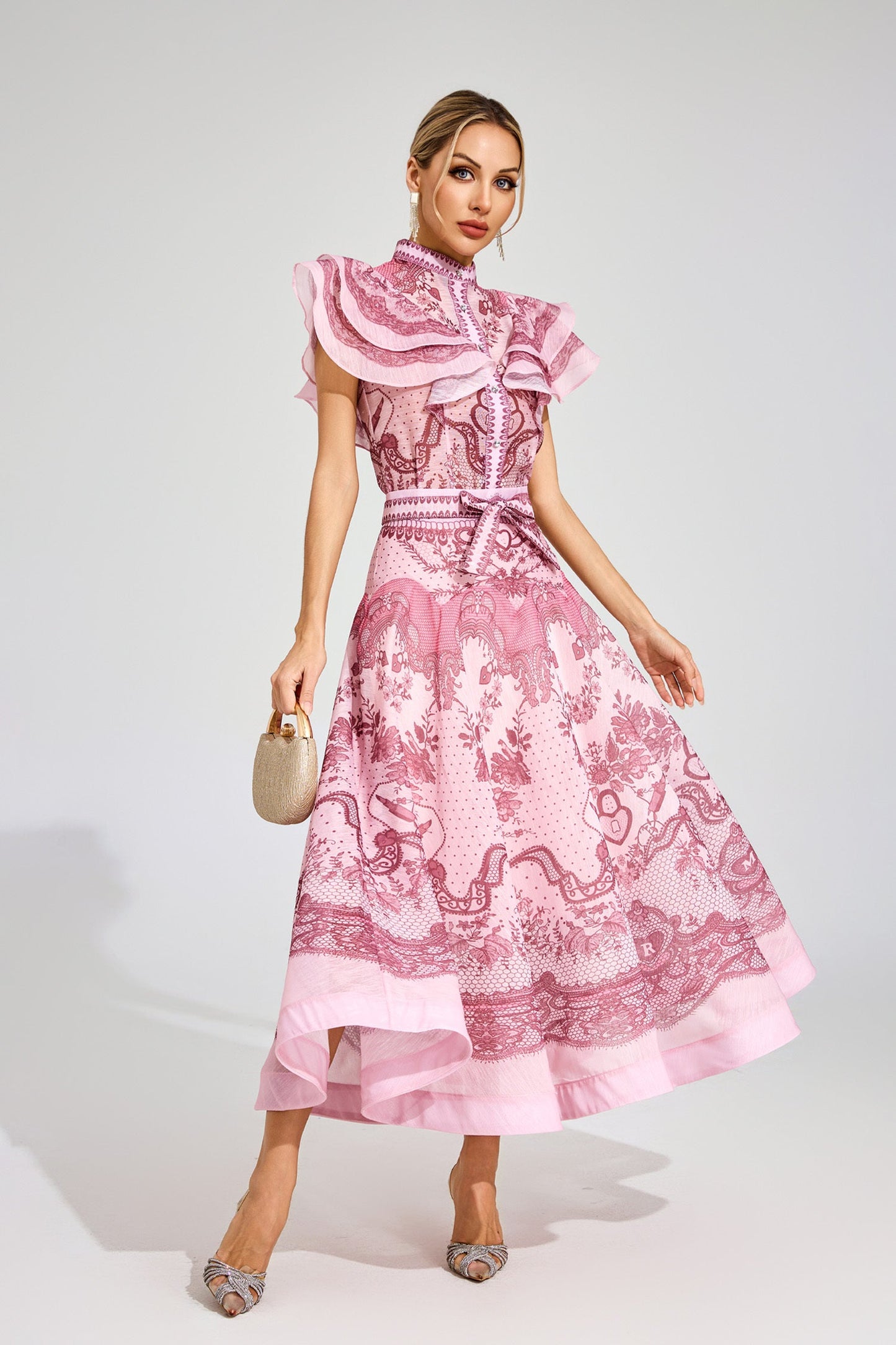 Rosalie Vintage Ruffle Top & Skirt Set