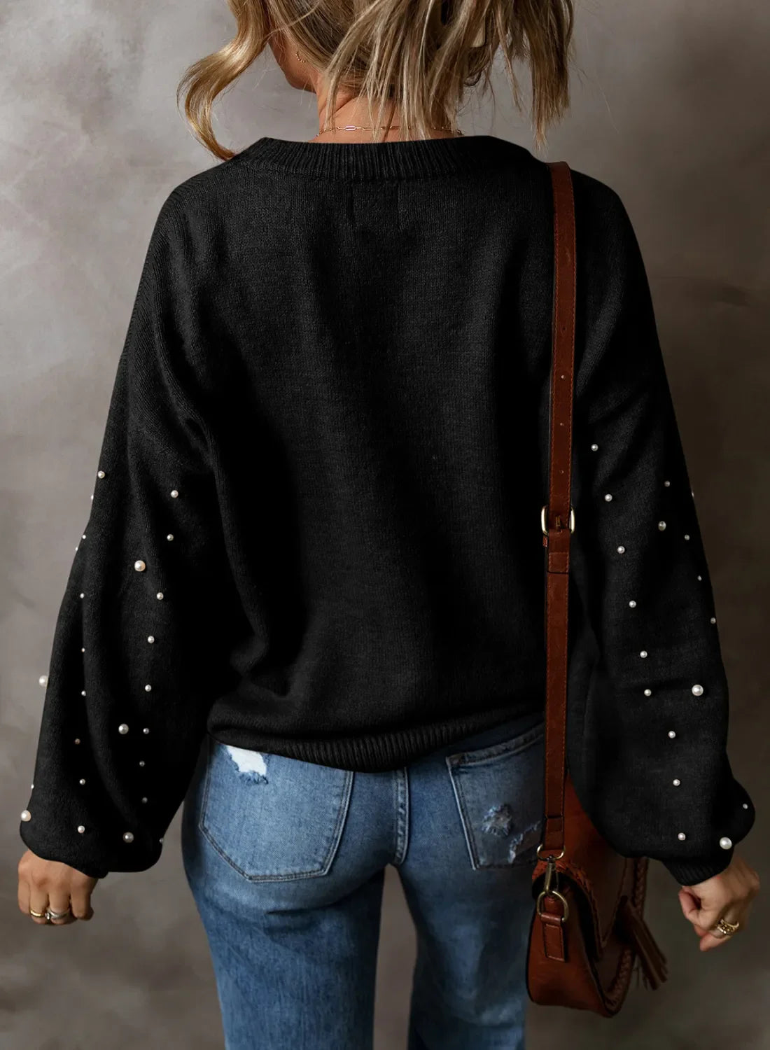 Cozy Pearl Long Sleeve Sweater