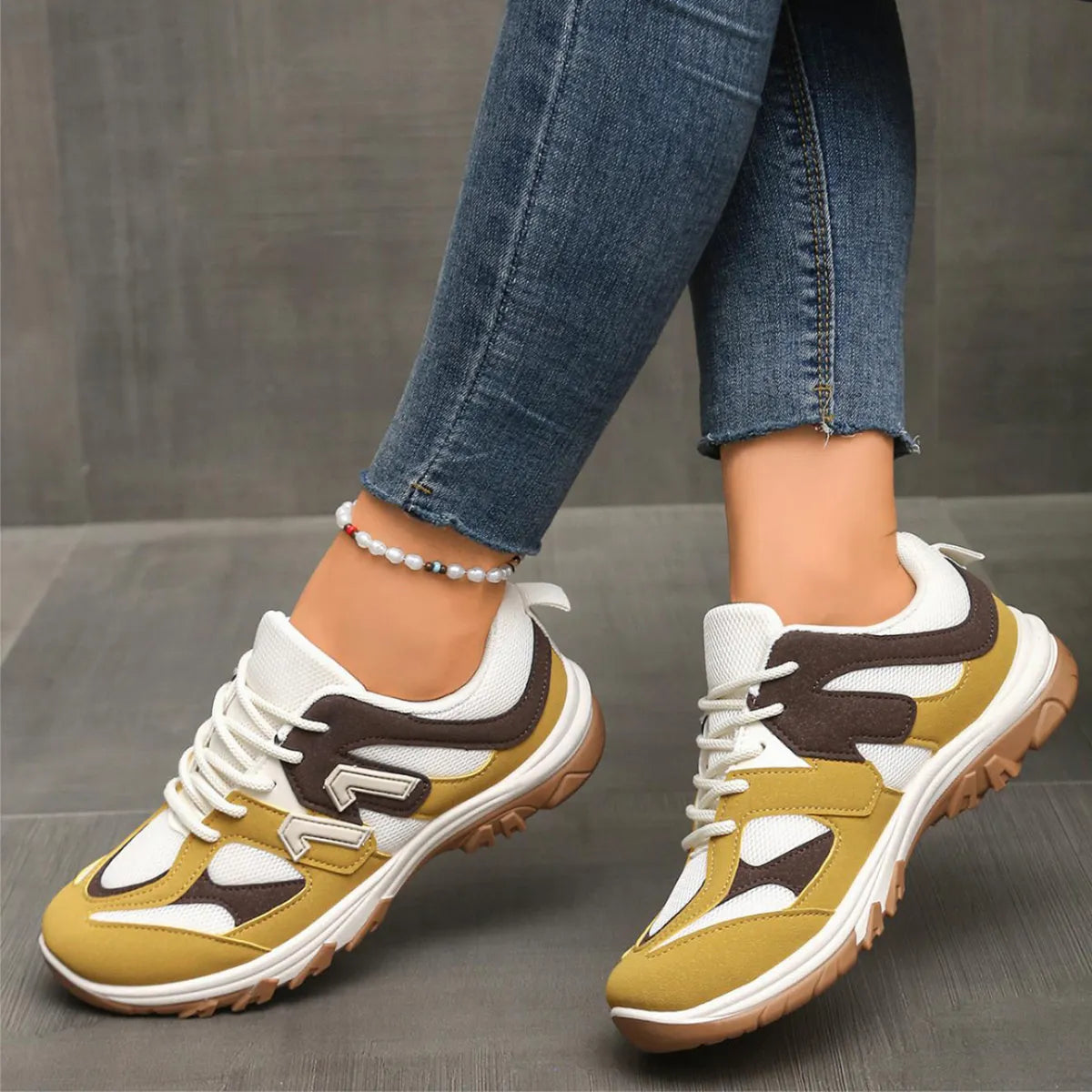 Contrast Lace Up Athletic