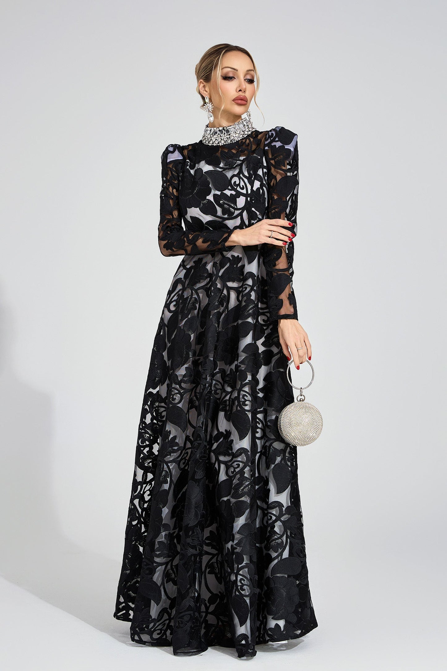 Noir Fleur Royal Gown