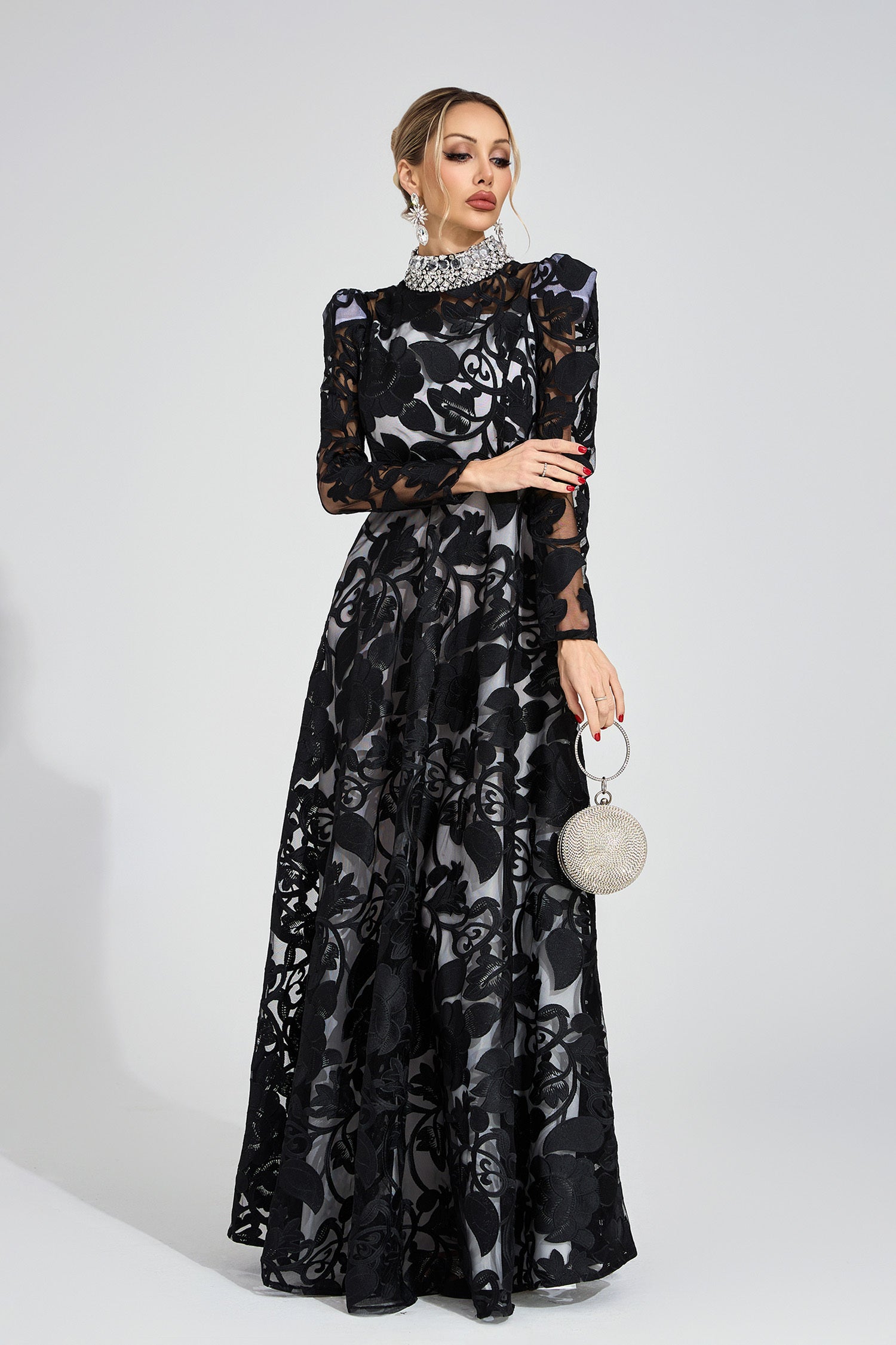 Noir Fleur Royal Gown