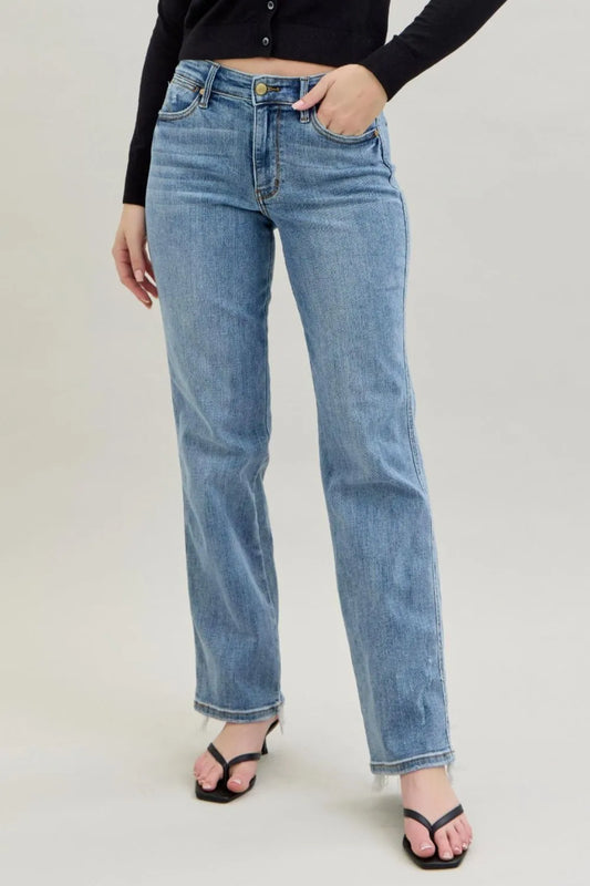 Laidback Cell Pocket Frayed Blue Jeans