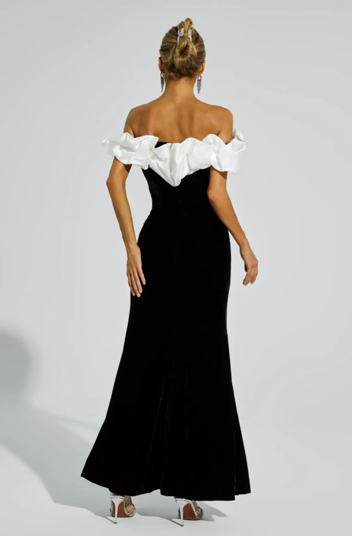 Angel velvet off shoulder maxi dress XXL