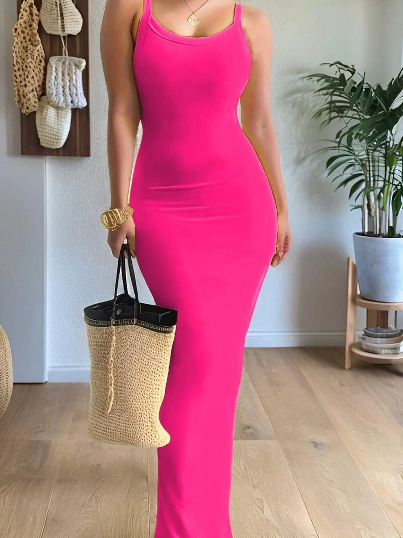 Scoop Neck Maxi Cami Dress