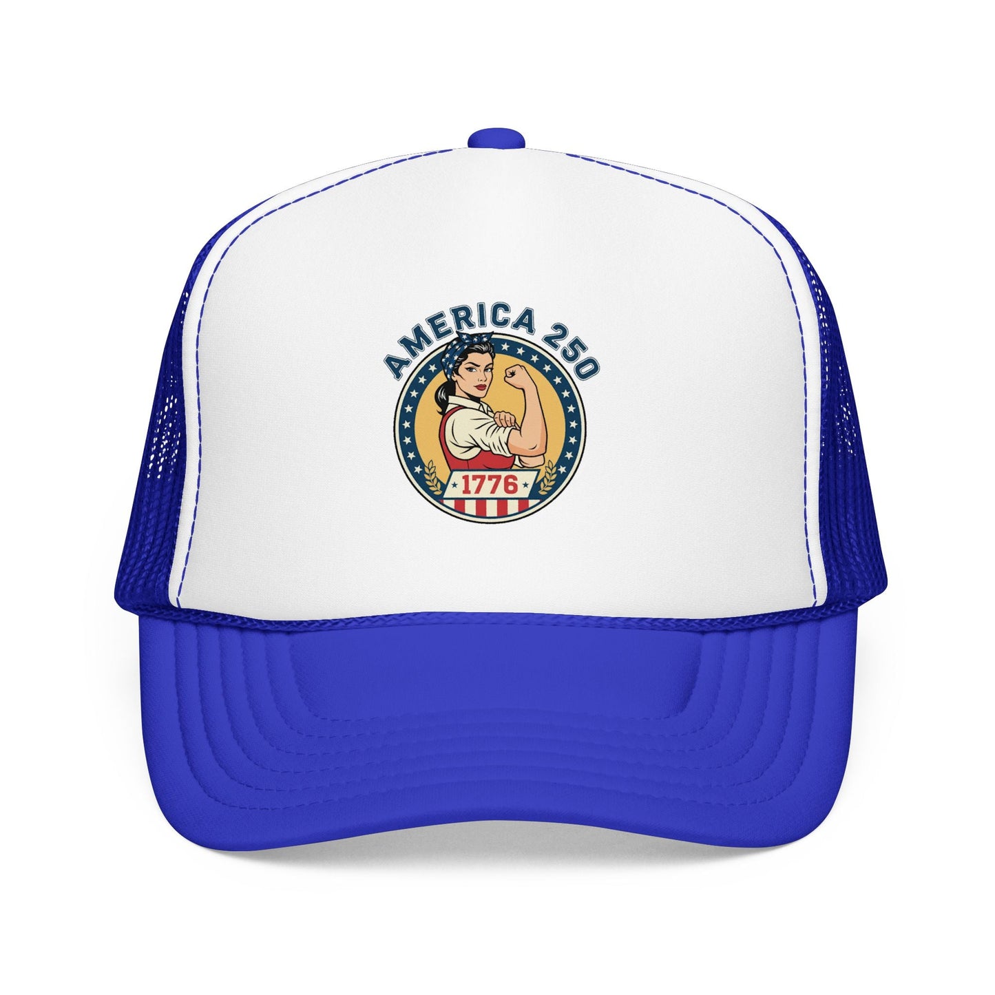 America 250 Trucker Hat — Patriotic 1776 Foam Cap
