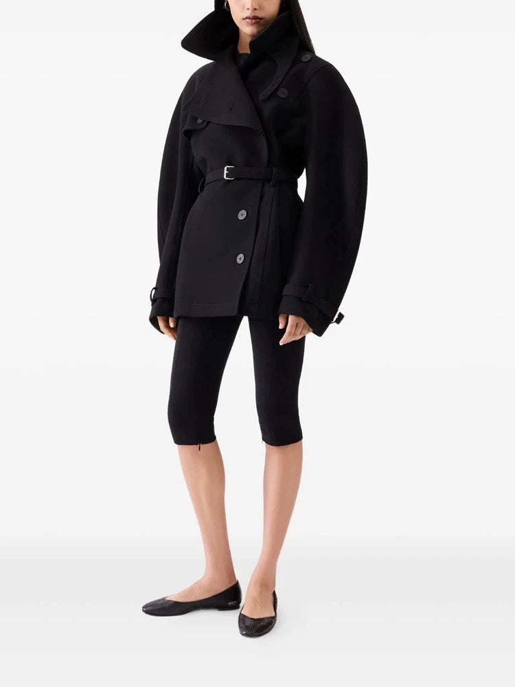 Milena Belted Wool-Blend Jacket