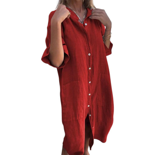 Melanie | Ibiza Style Casual Shirt Dress