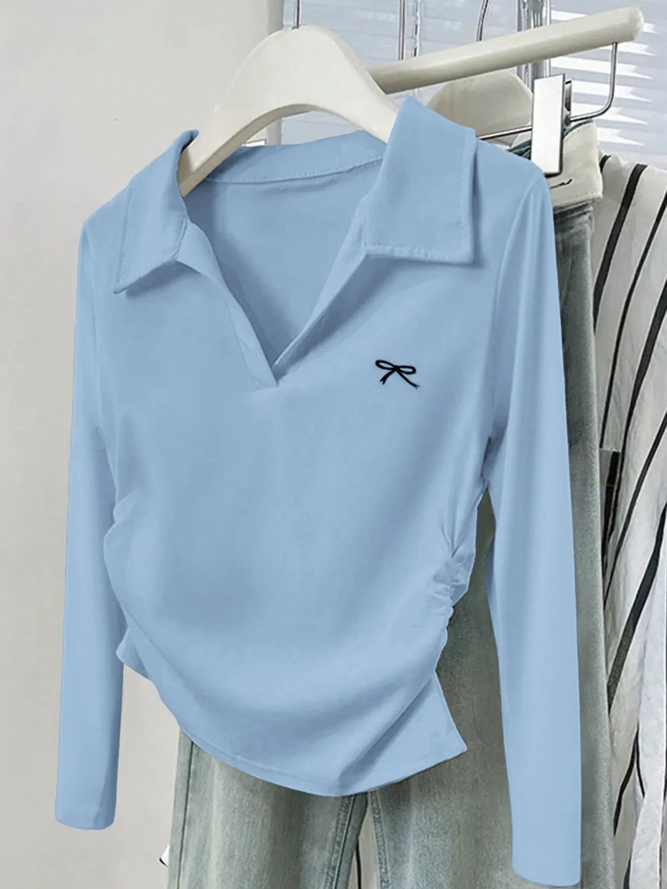 Modern Johnny Collar Long Sleeve Shirt