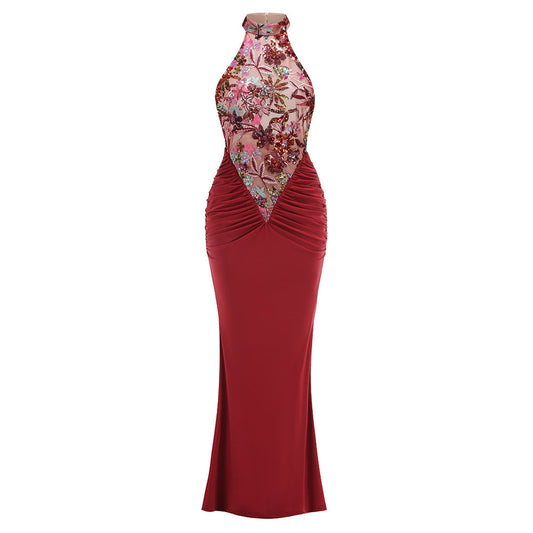 Celestine Floral Mesh Gown – Berry Fantasy