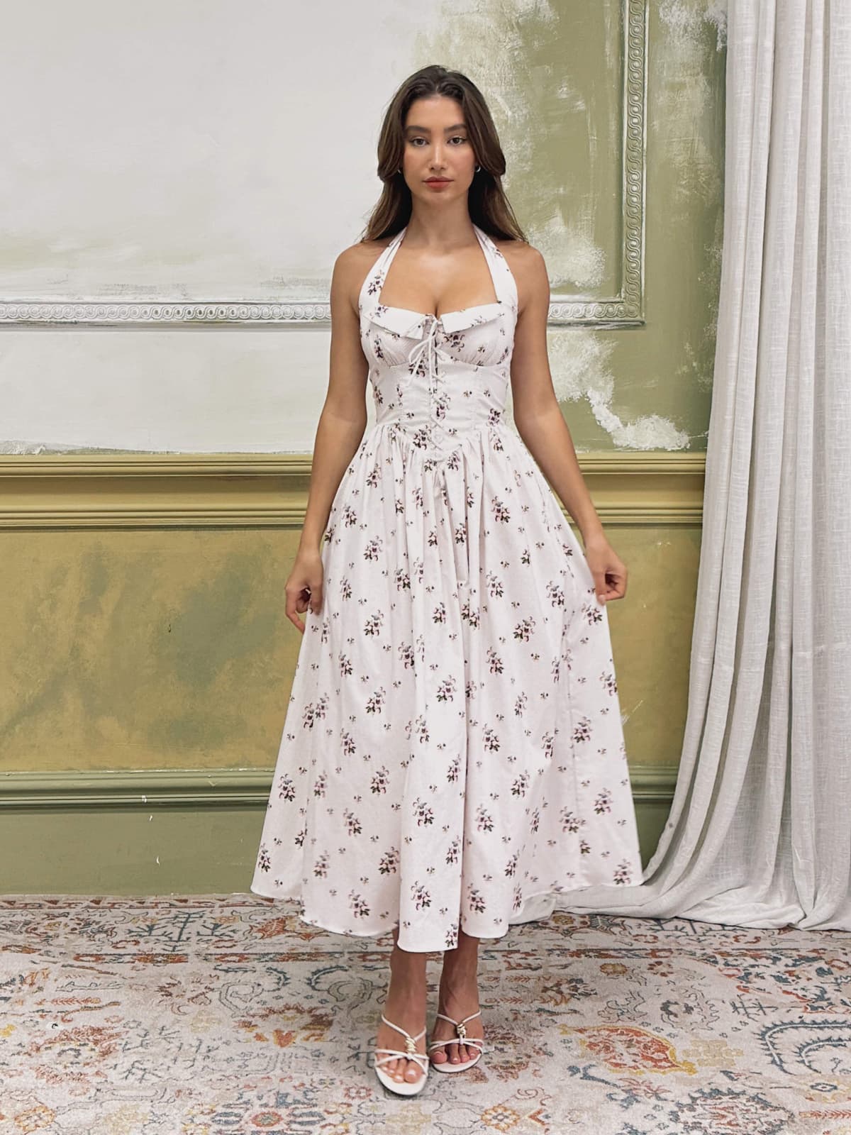 Rosalie Garden Halter Dress
