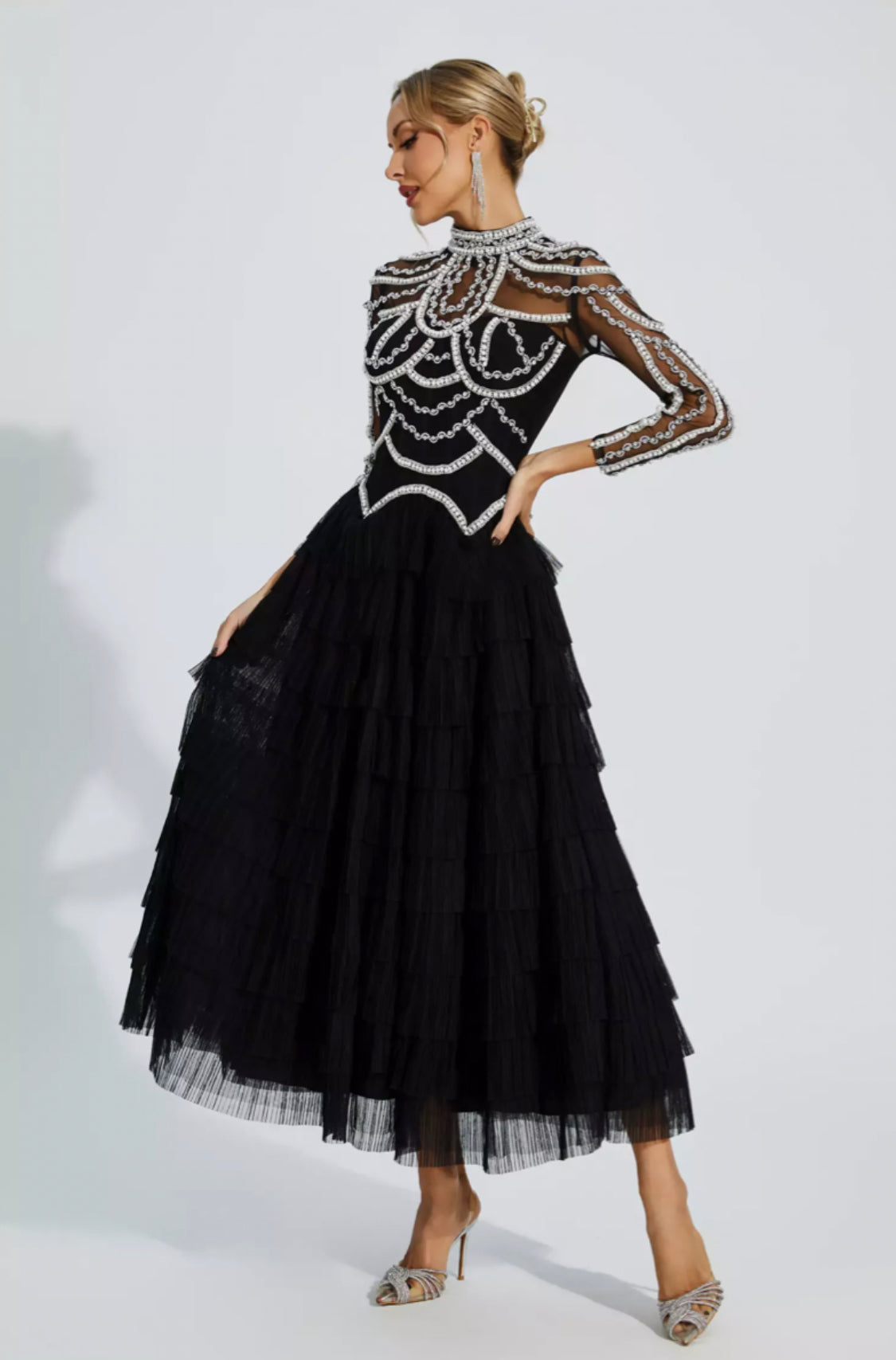Cadence beaded maxi dress