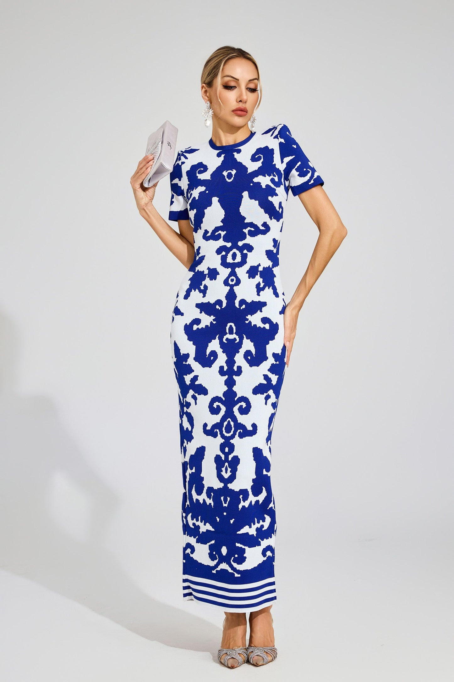 Monaco Knit Print Maxi Dress