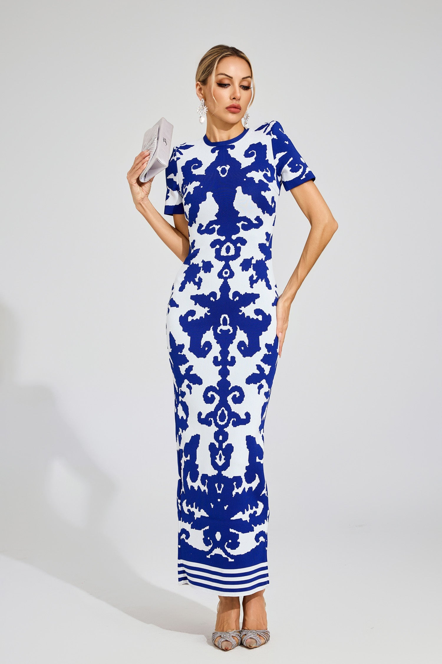 Monaco Knit Print Maxi Dress