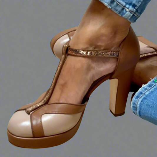 Aurore | Two-Tone Platform Heels