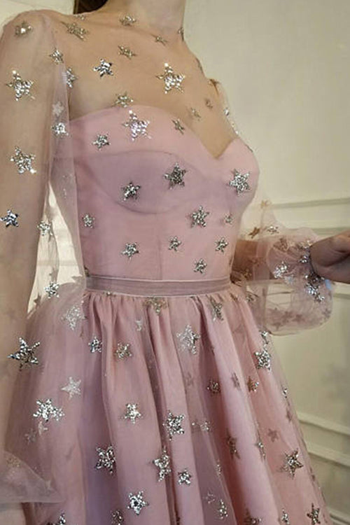 Star Galaxy Tulle Skater Dress - 4 Colors Pink