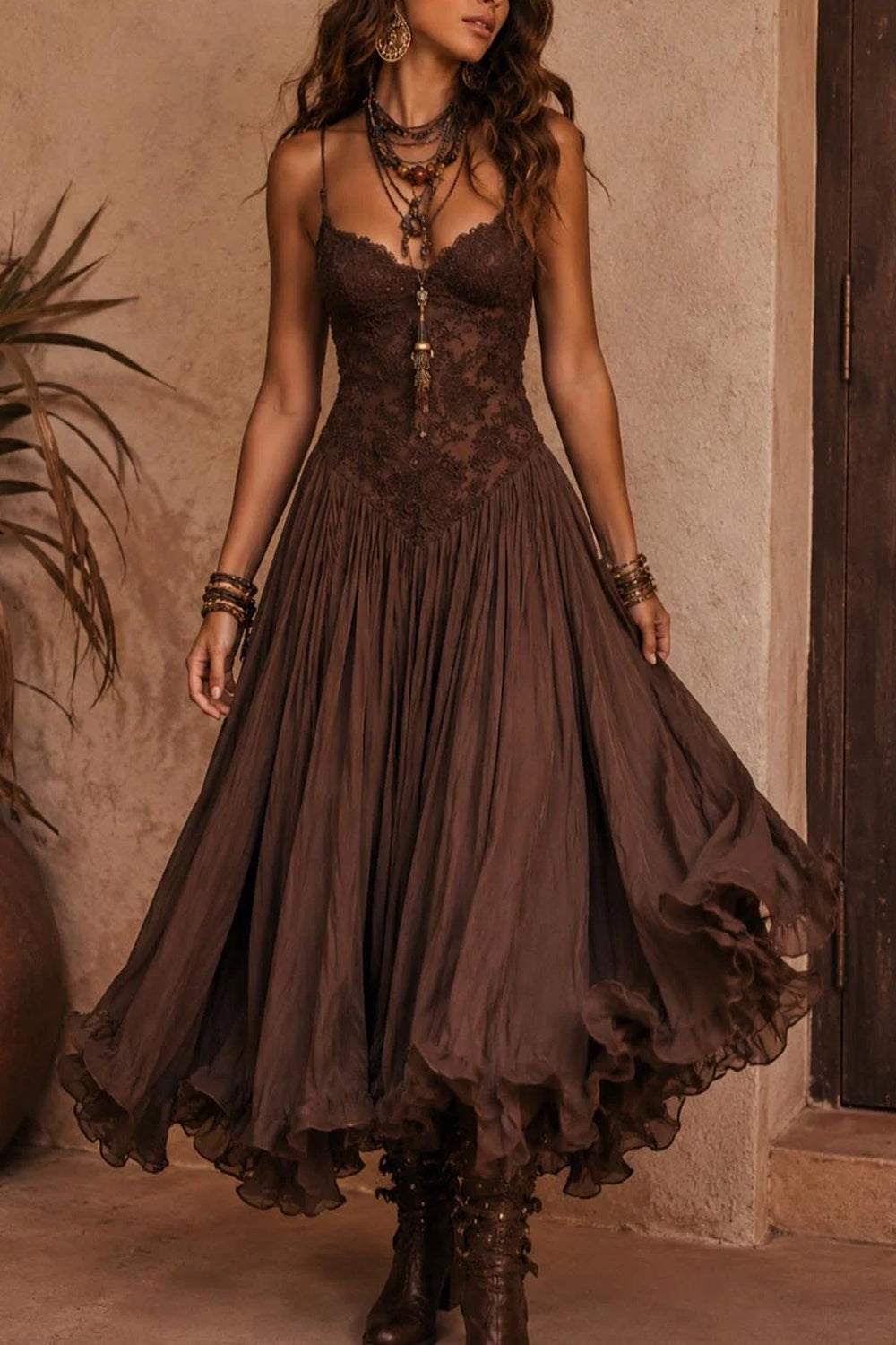 Bohemian Lace Sling Large Skirt