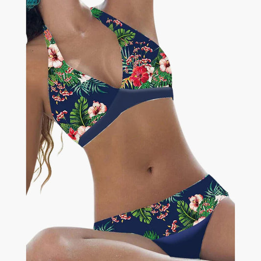 Backless Bikini - Women's Halter Neck Two-Piece Swimwear