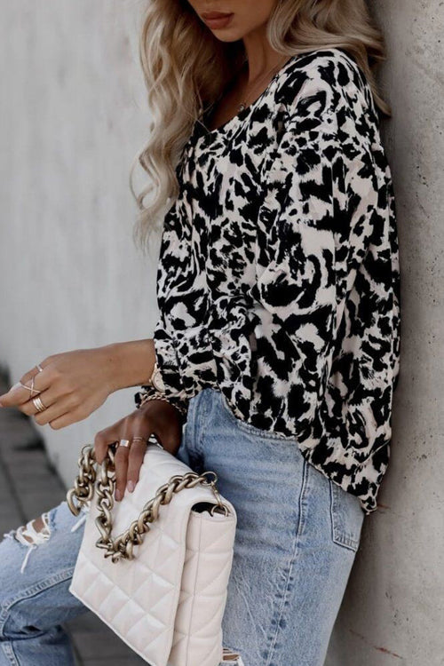 Mood Setter Polka Dot Print Button Down Top - 3 Colors Black