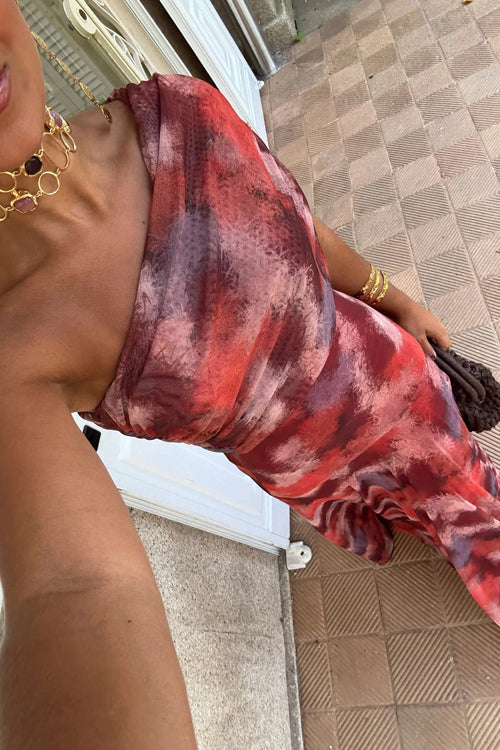 Keep Glowing Wrap Shoulder Print Maxi Dress - 2 Colors