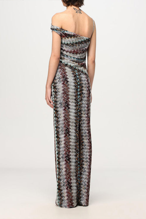 Showing Off a Little One Shoulder Knit Maxi Dress