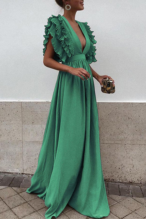 Vine and Dandy Elegant Maxi Dress - 6 Colors Green