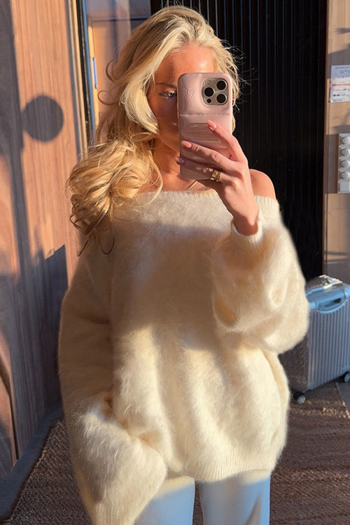 Meet Cozy Off Shoulder Knit Sweater - 3 Colors