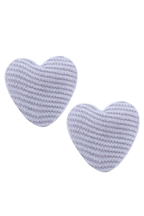 Heart Downy Lovely Earrings Light Purple
