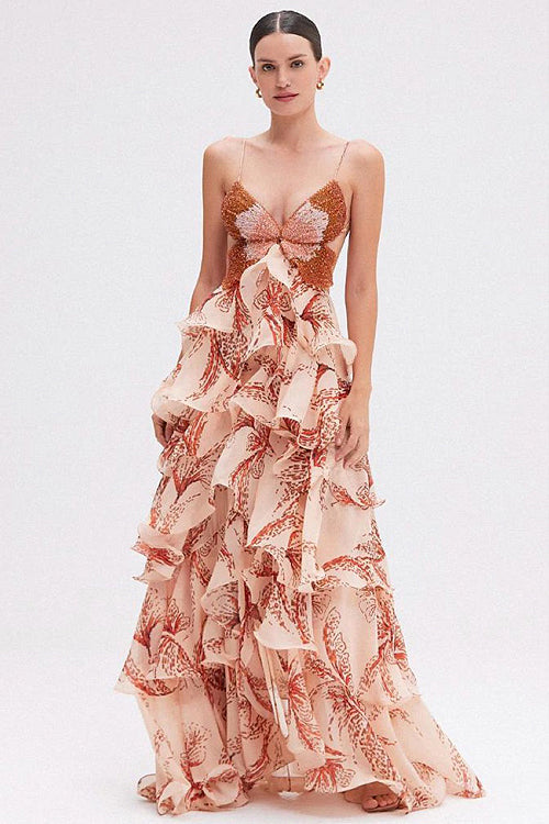 Let There Be Romance Butterfly Print Maxi Dress