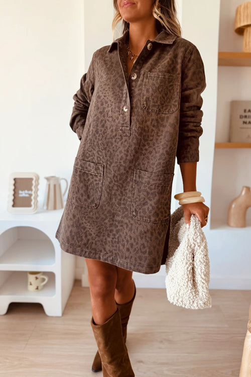 Go-Getter Girl Long Sleeve Denim Dress - 2 Colors