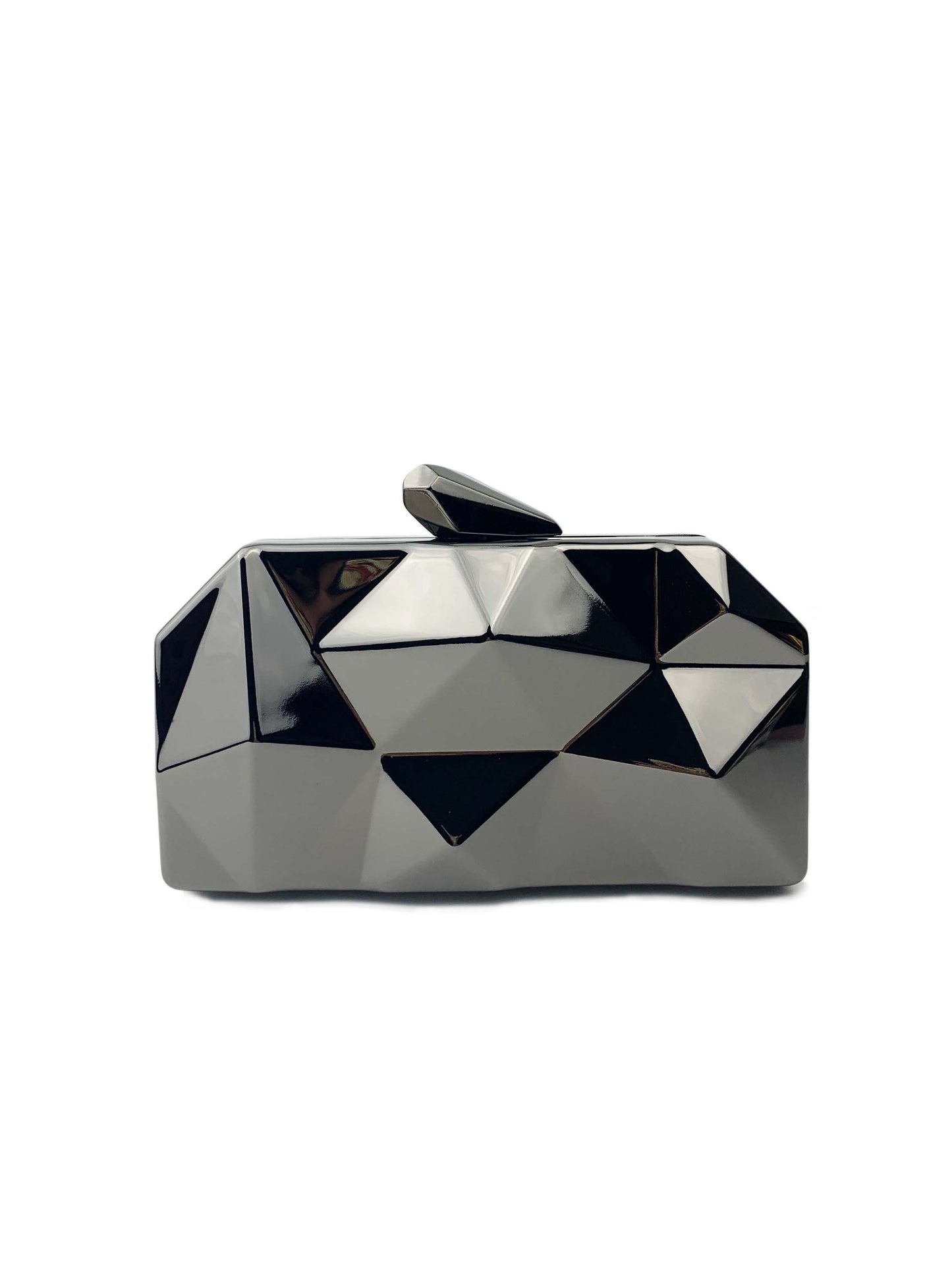 Irregular Design Clutch Chain Bag Dark-gray F