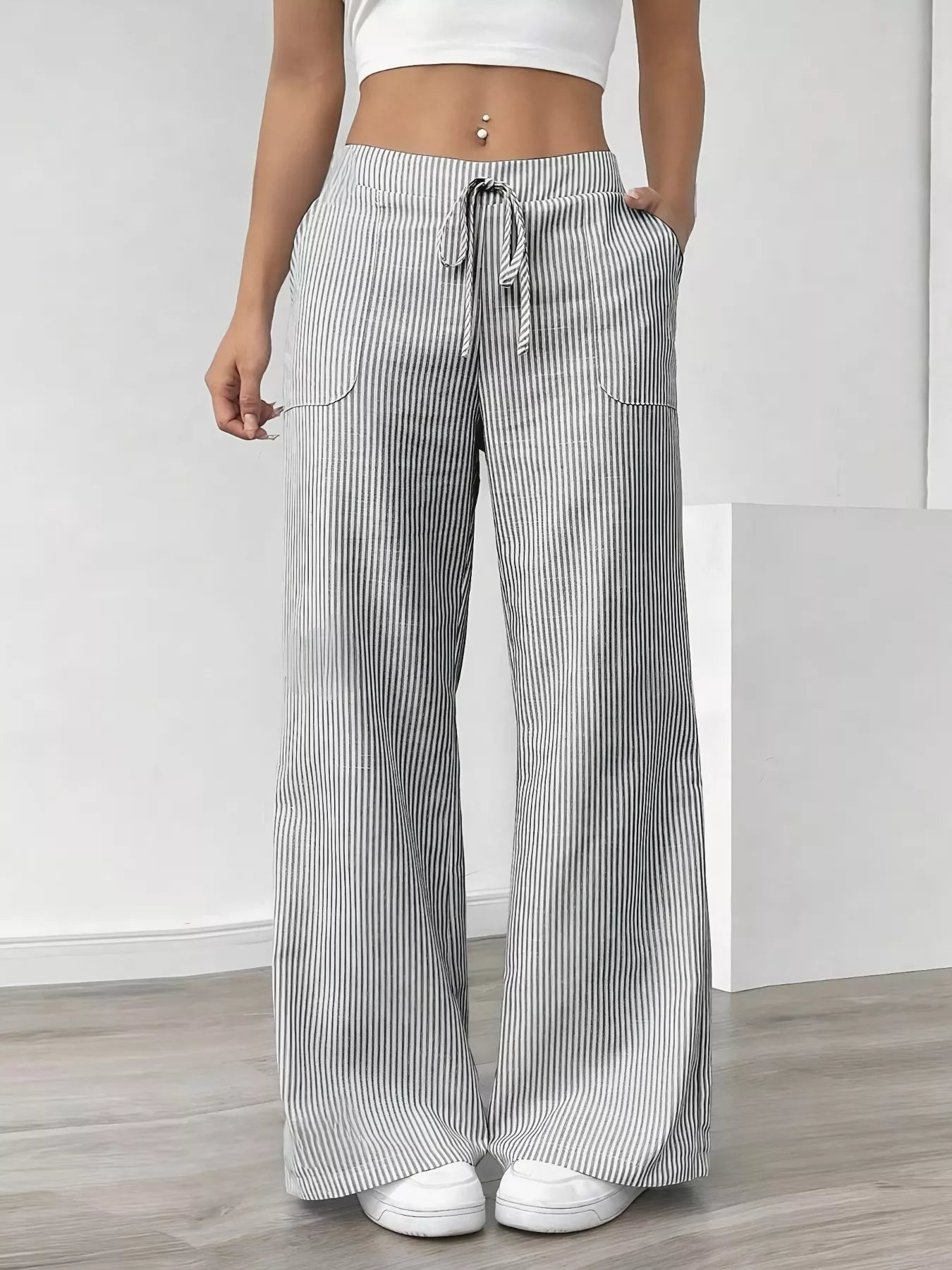 Striped Wide Leg Pants