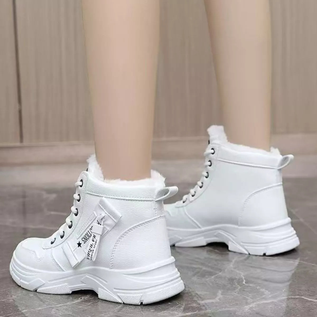 Lace Up Warm Ankle Boots