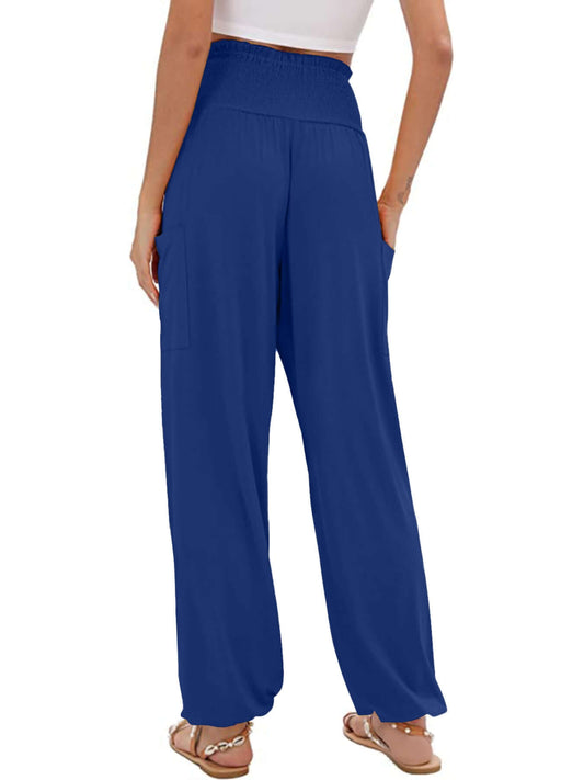 Smocked Waist Harem Pants with Pockets Size Inclusive (S to 5XL)