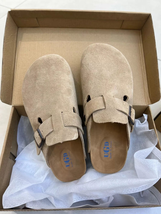 Round Toe Buckle Slip-Ons