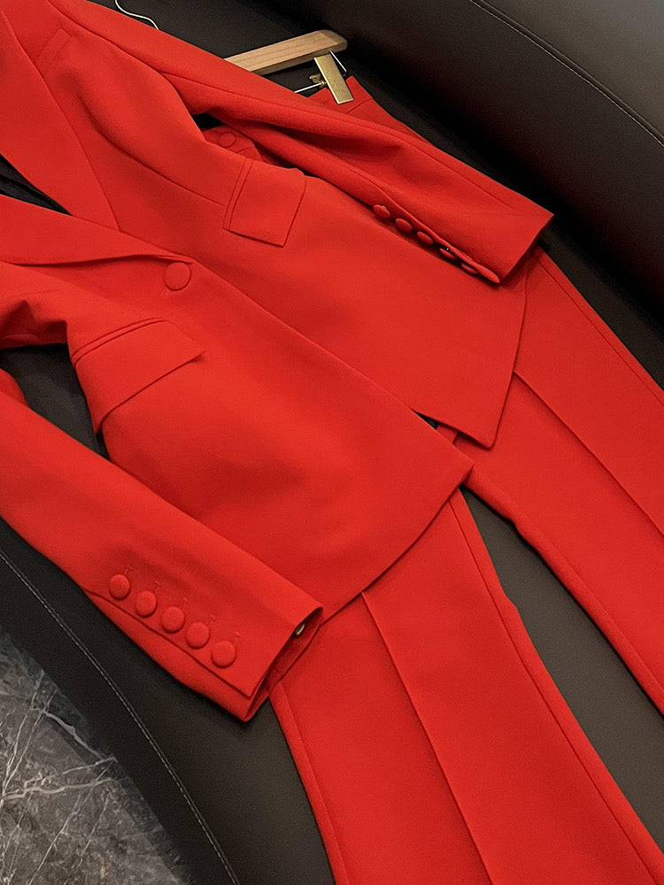 Red blazer/suit set