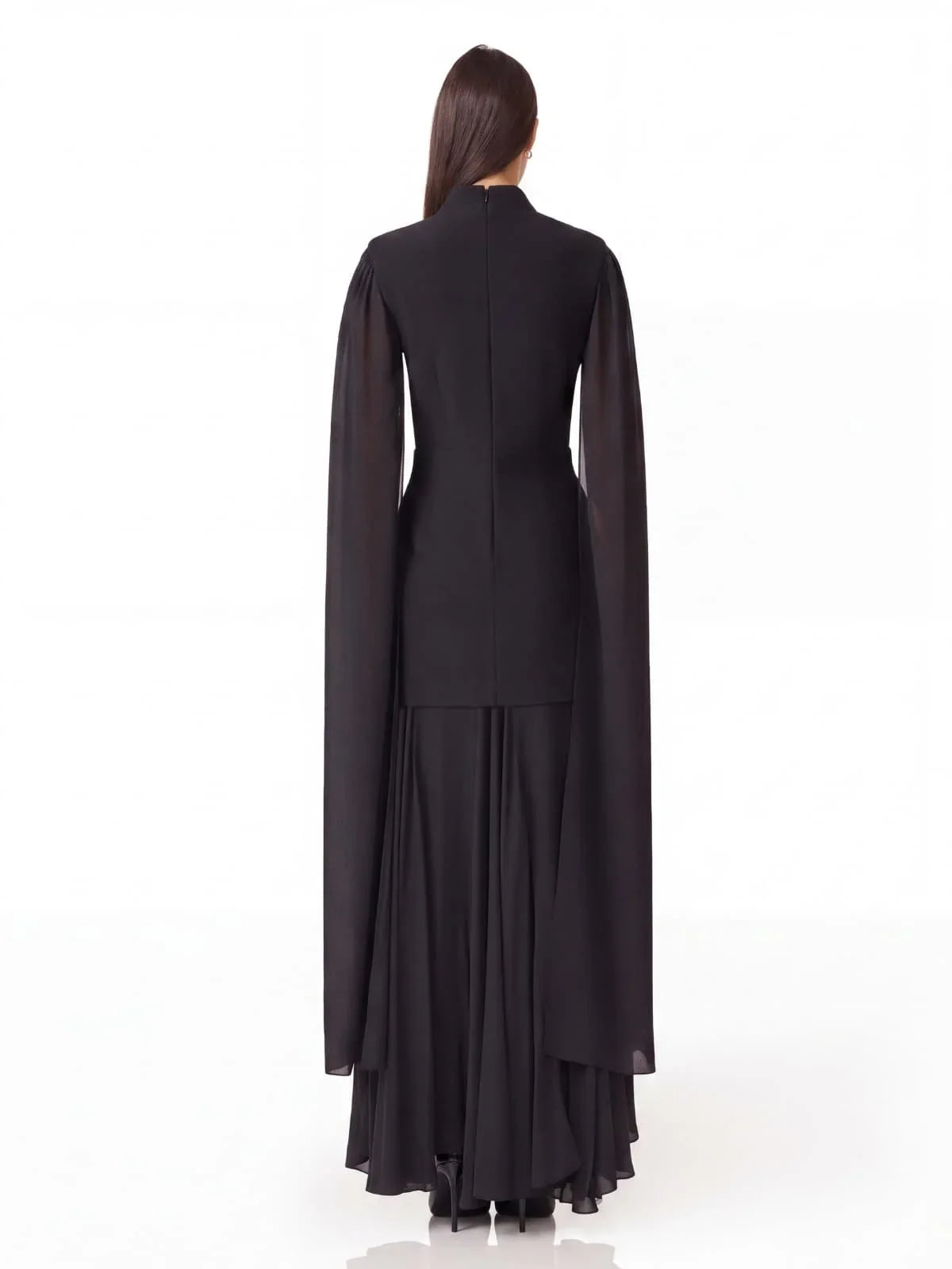 Vesper Cape Sleeve Maxi Dress