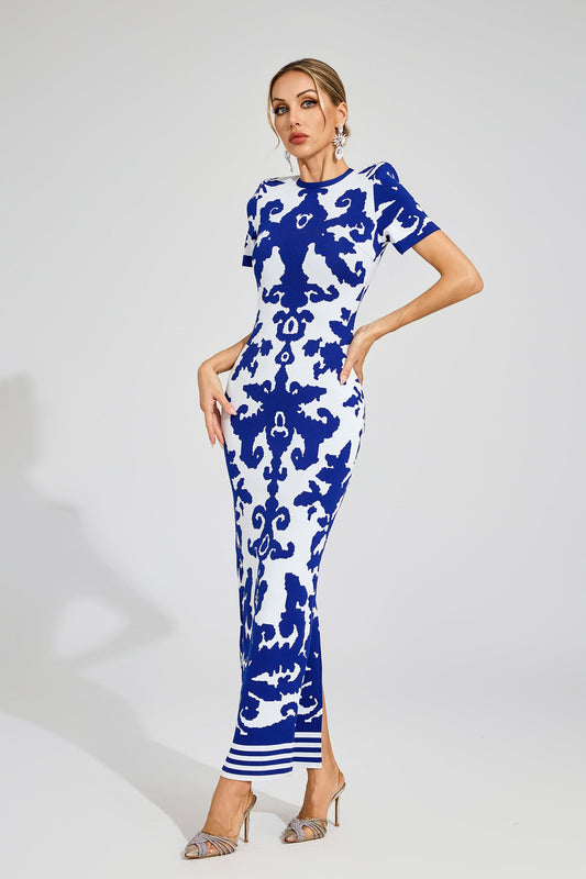 Monaco Knit Print Maxi Dress