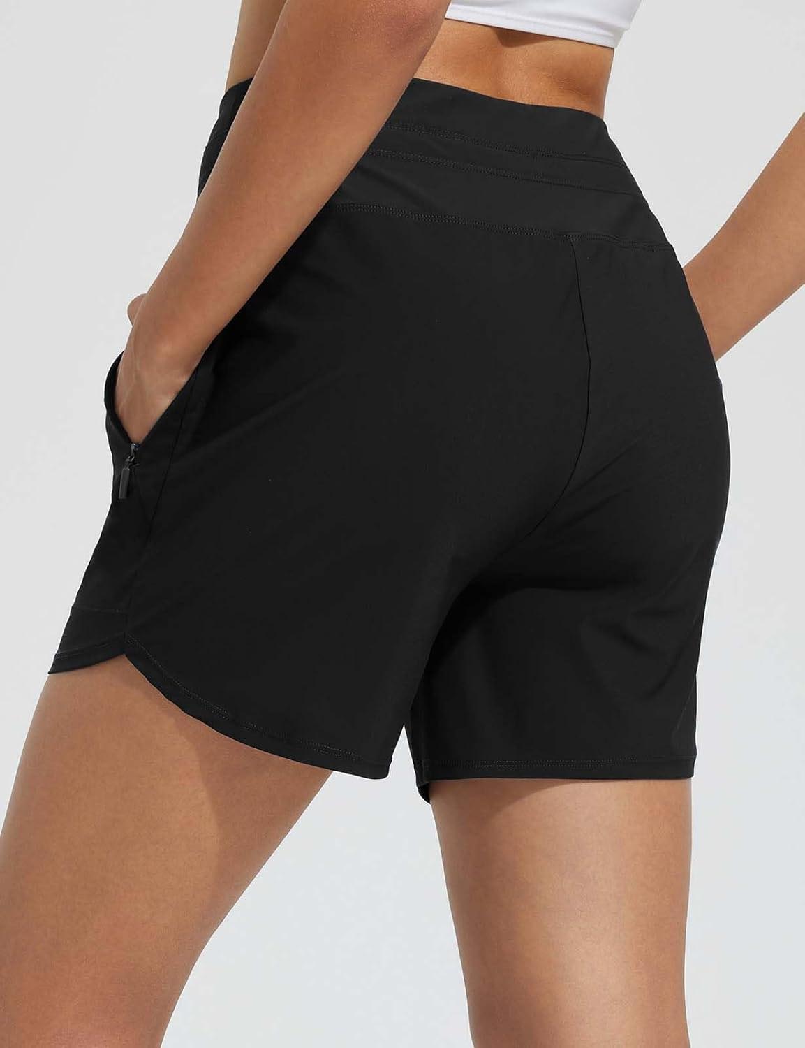 Women's 5" Swim Board Shorts High Waisted Quick Dry Swimsuit Swimming Bottoms(Buy 2 Free Shipping)