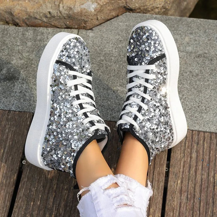 BlingStep Round Toe Sneakers