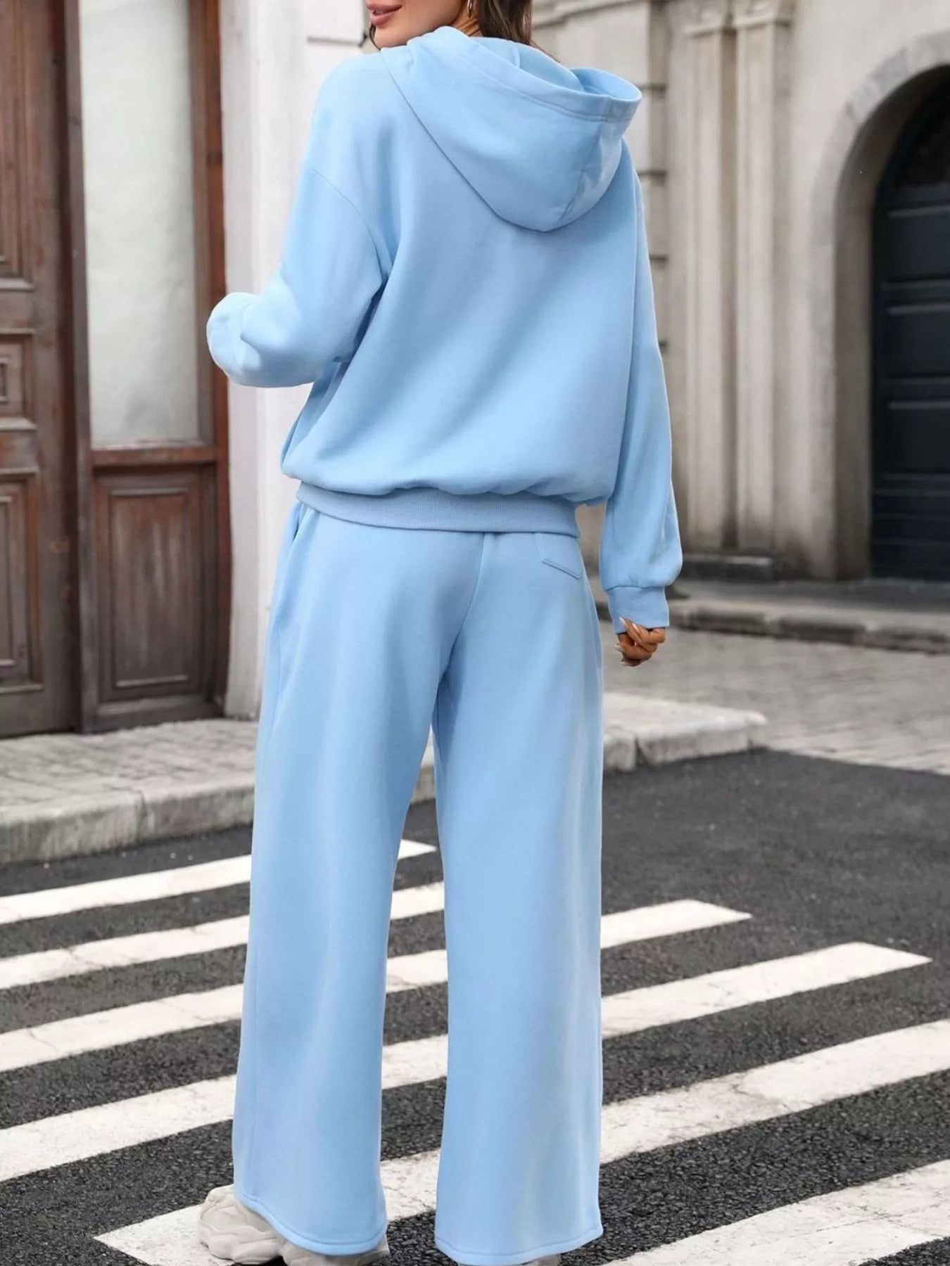 Hoodie and Pant Set - Wide Leg