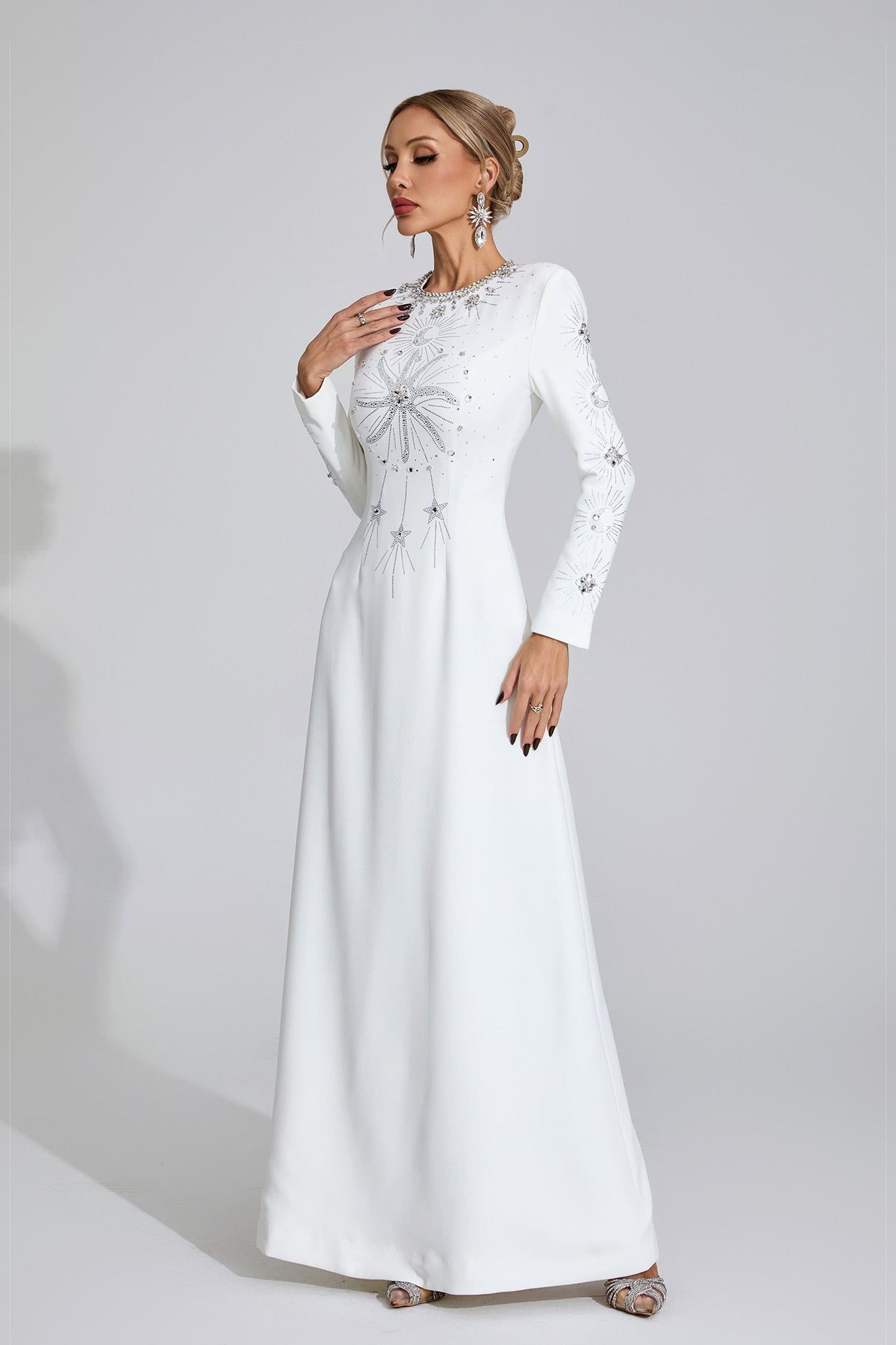 Cele Crystal Embellished Gown