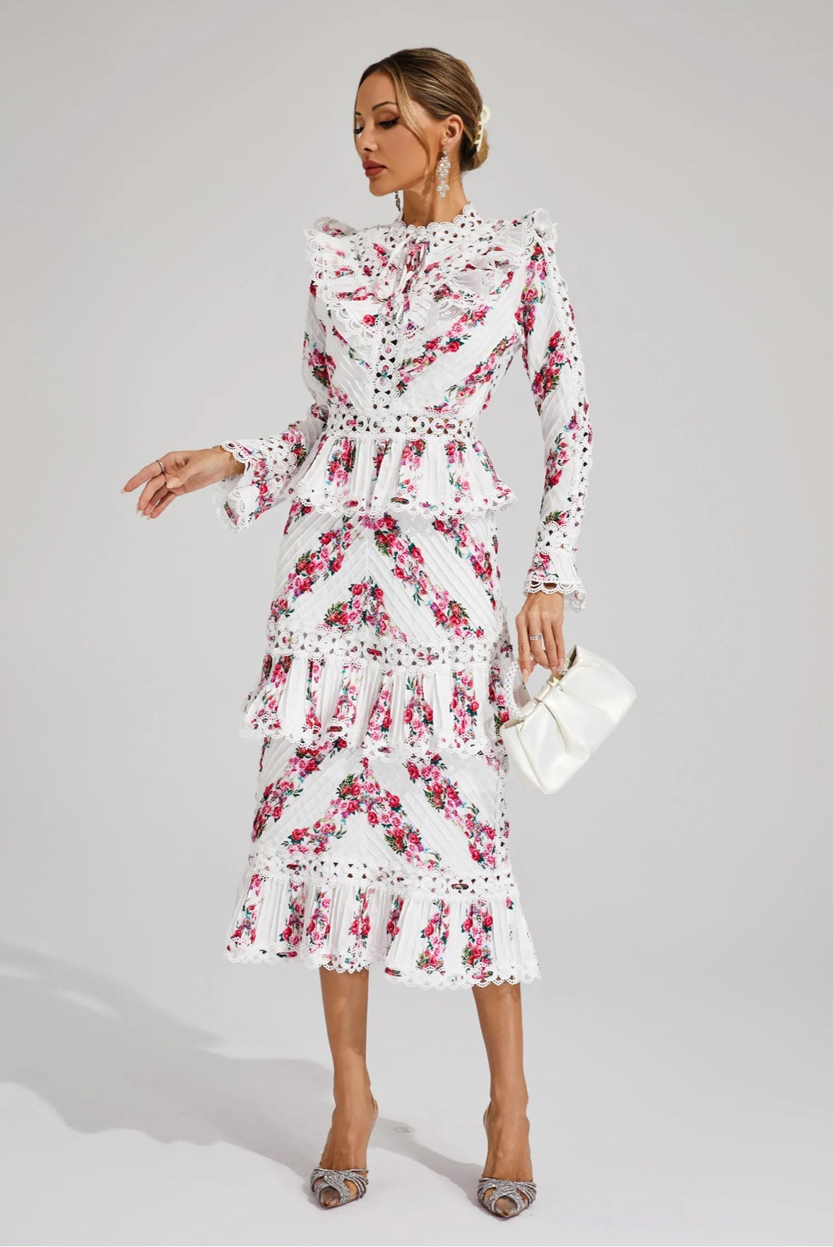 Fiorella Ruffle Midi Dress