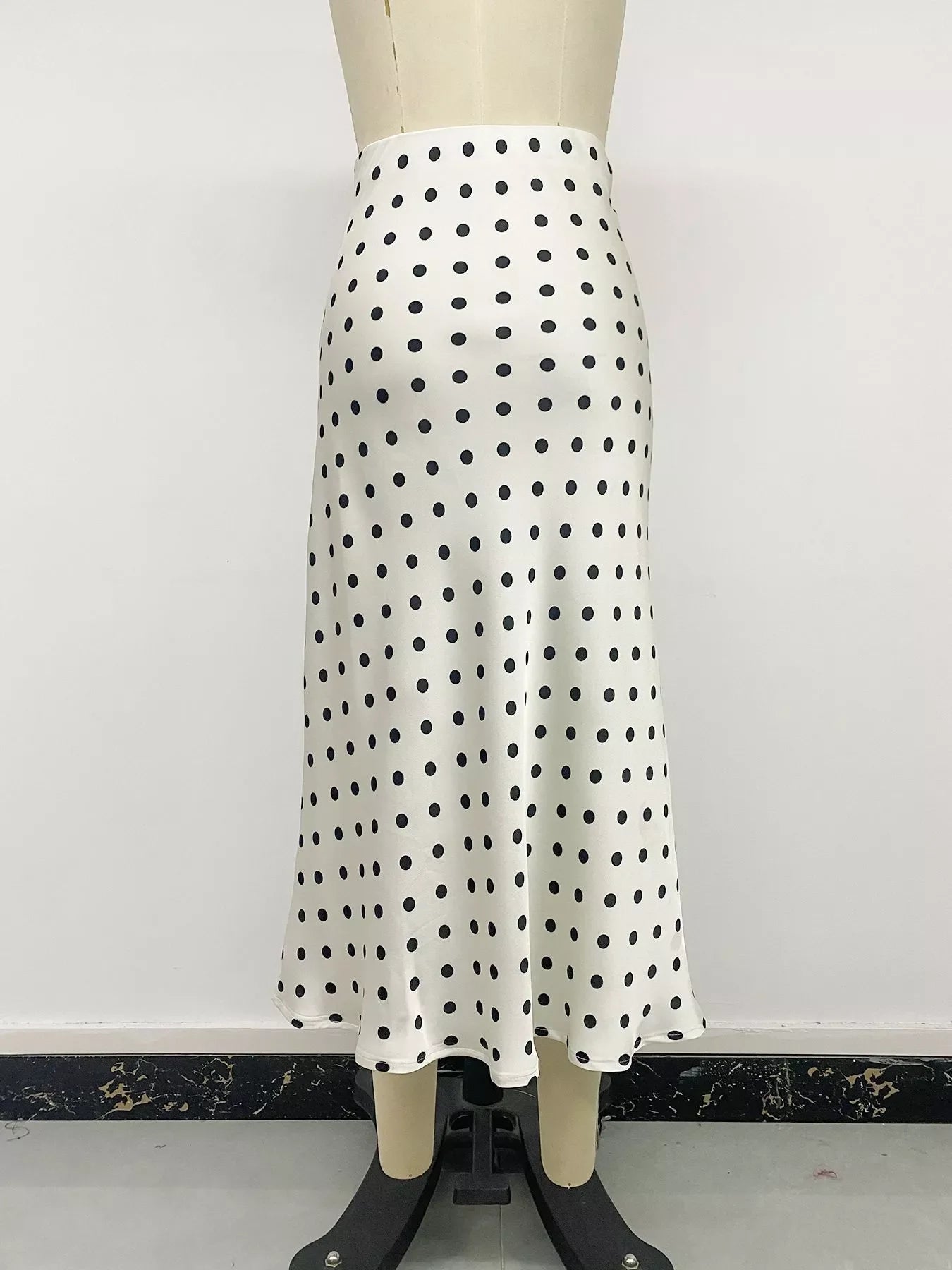 Polka Dot Midi Skirt