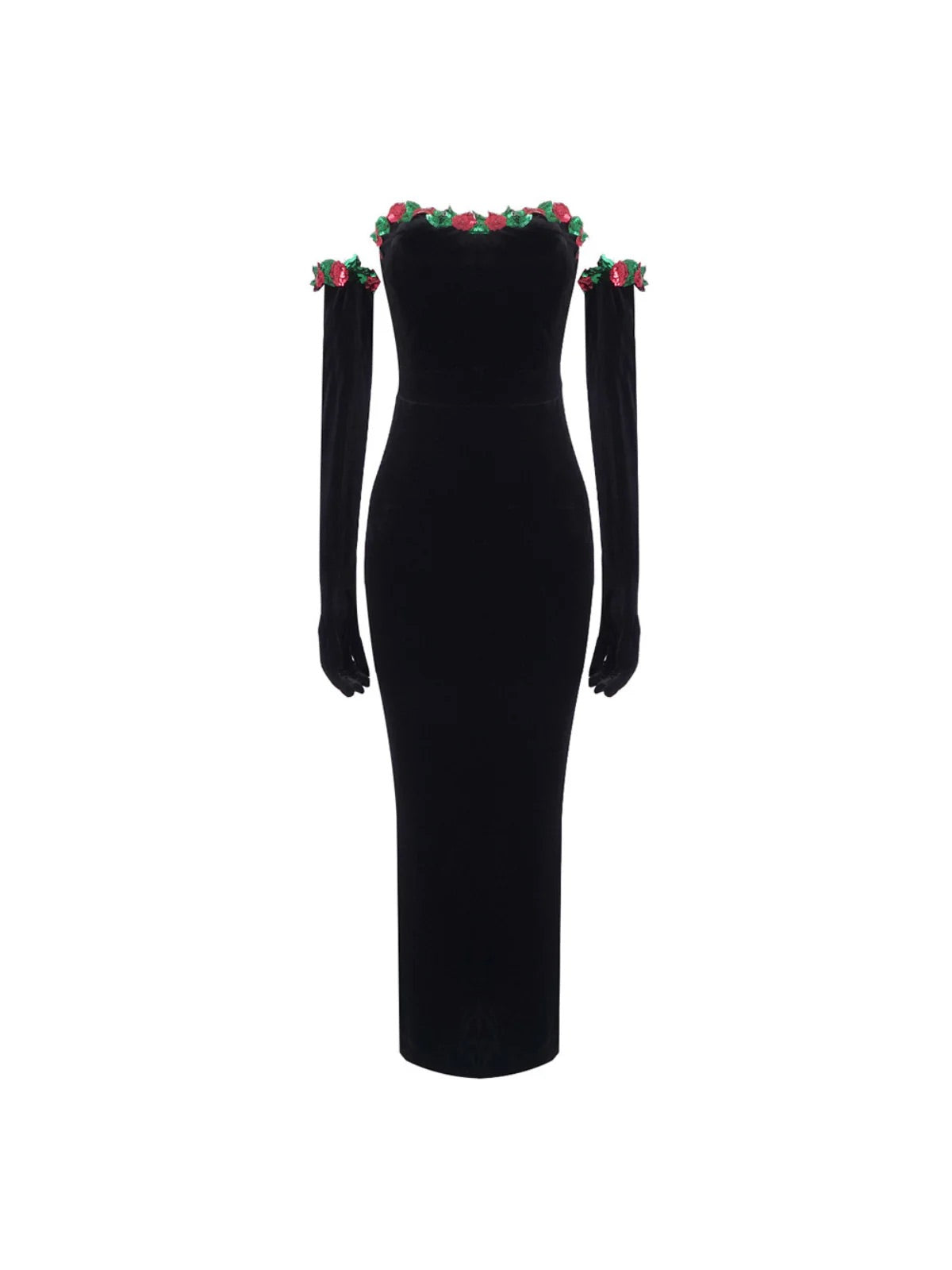 Noëlla velvet midi dress