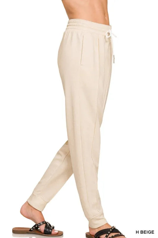 Beige Breeze Scuba Joggers