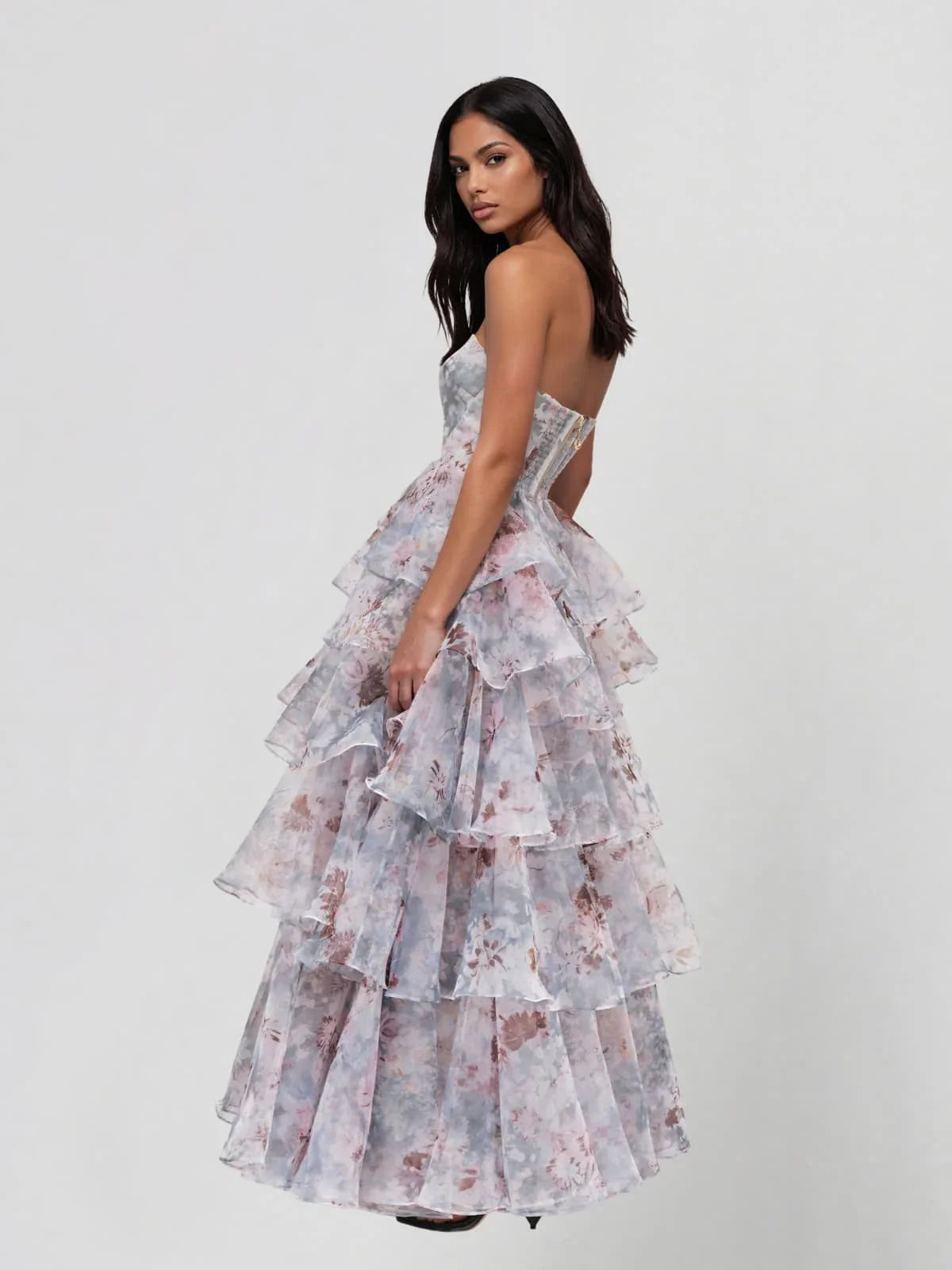 Amélie Floral Ruffle Maxi Dress